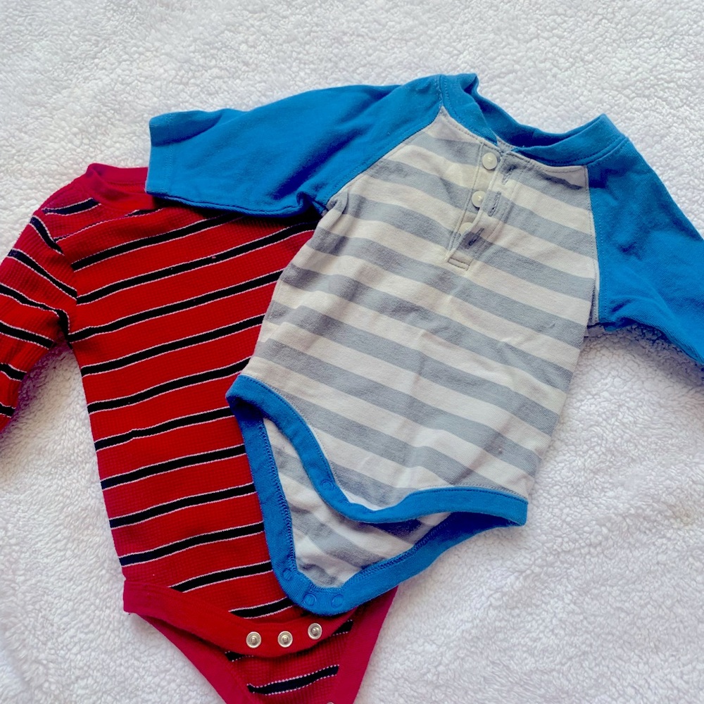 Long Sleeve Striped Bodysuits
